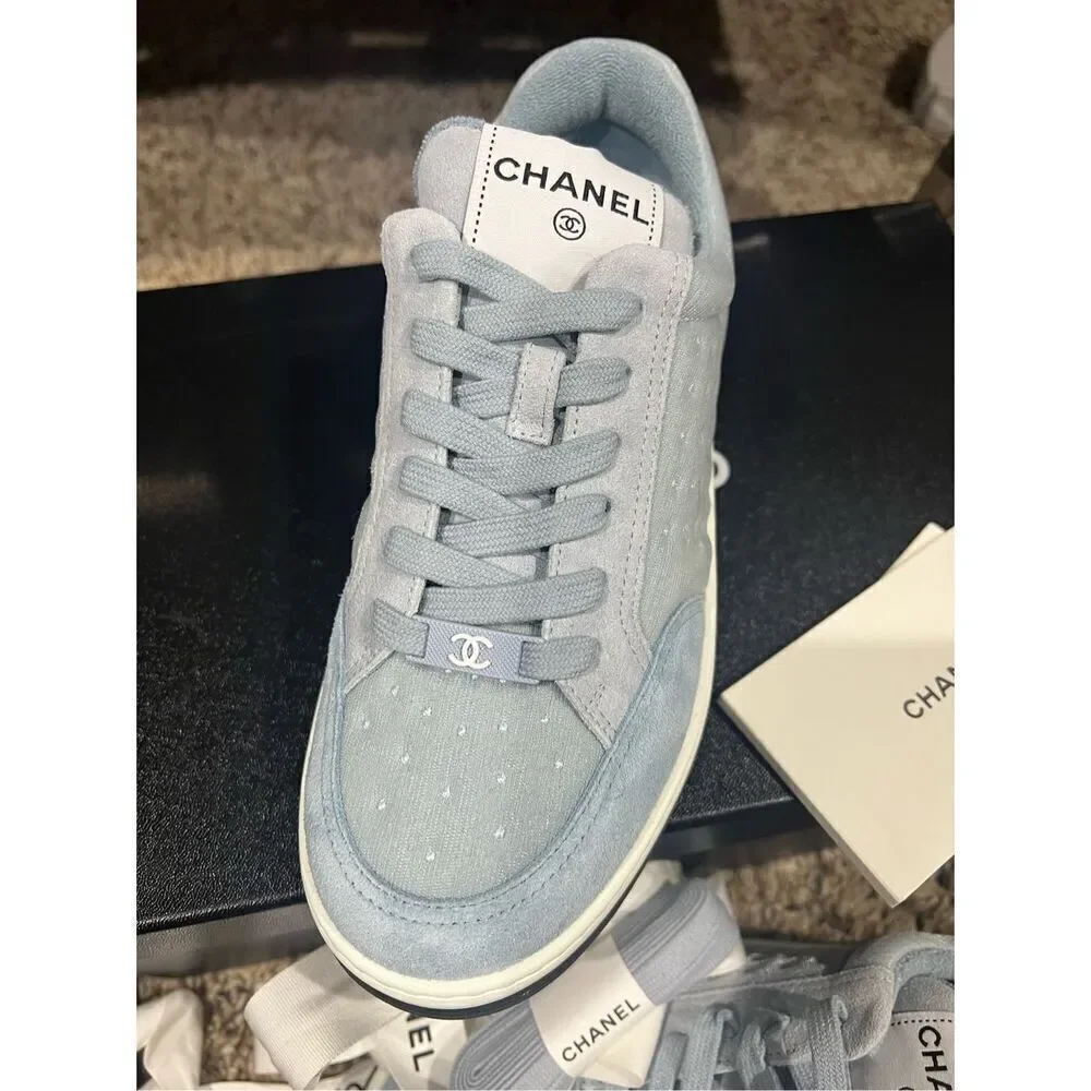 Gorgeous chanel light blue sneakers size 36